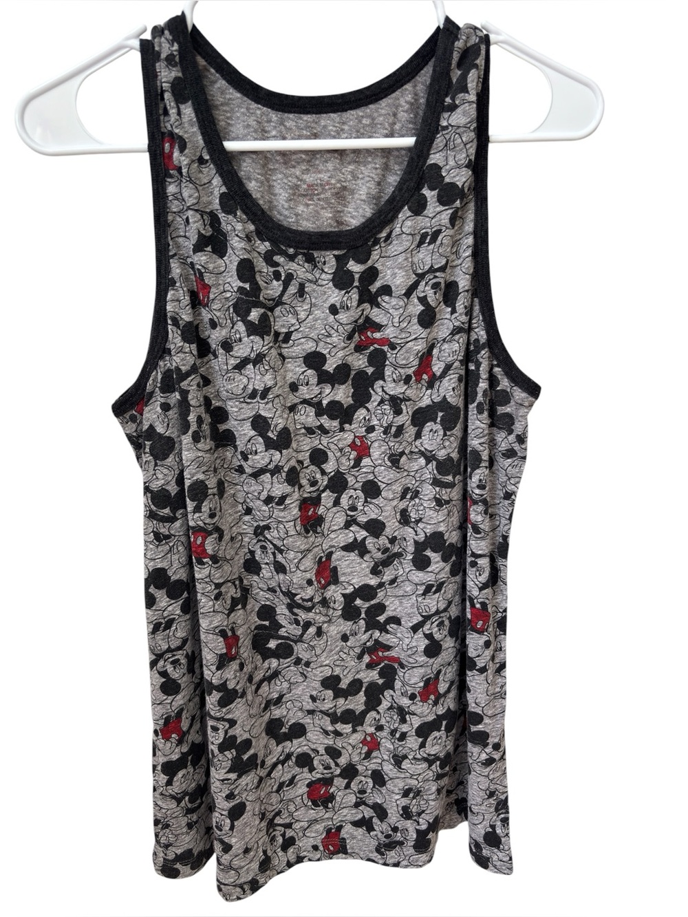 Disney Mickey Mouse Graphic Tee Tank Top Women’s Large Gray